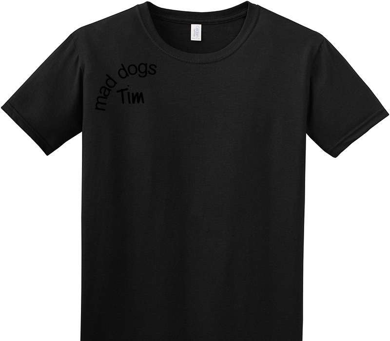 Custom Adult Soft Style 100% Cotton Black T-Shirt