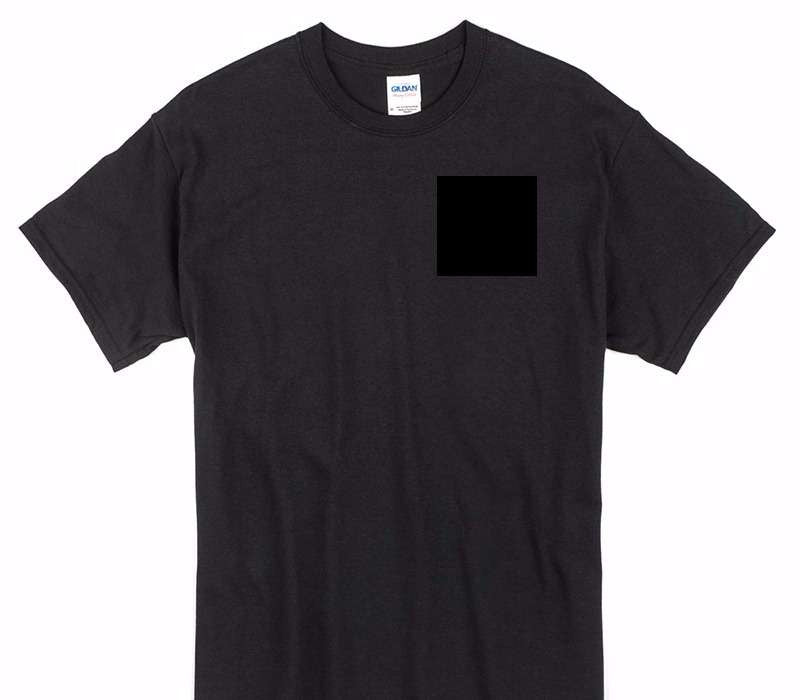 Custom Gildan 100% Cotton Black T-Shirt