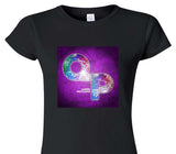 Custom Womens Soft Style 100% Cotton Black T-Shirt