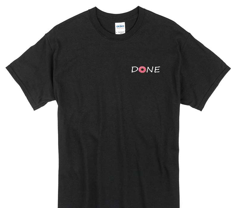 Custom Gildan 100% Cotton Black T-Shirt