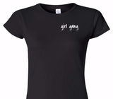 Custom Womens Soft Style 100% Cotton Black T-Shirt