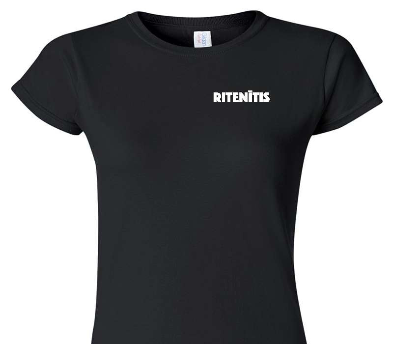 Custom Womens Soft Style 100% Cotton Black T-Shirt