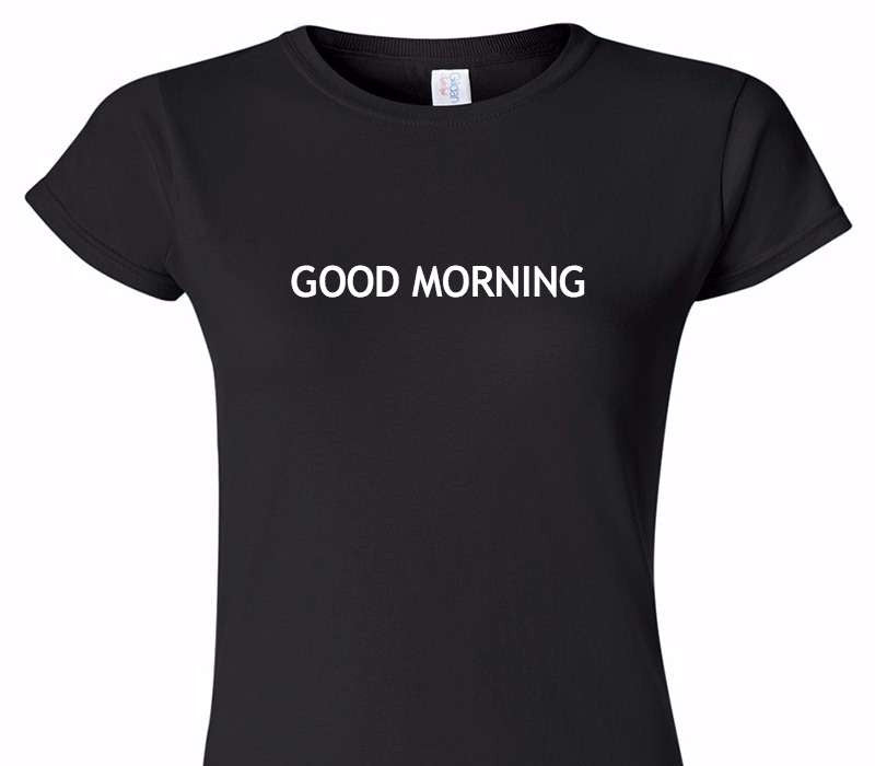 Custom Womens Soft Style 100% Cotton Black T-Shirt