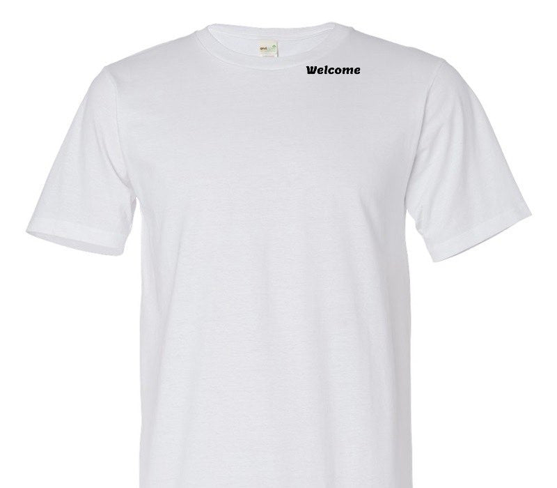 Custom Adult 100% Organic Cotton White T-Shirt