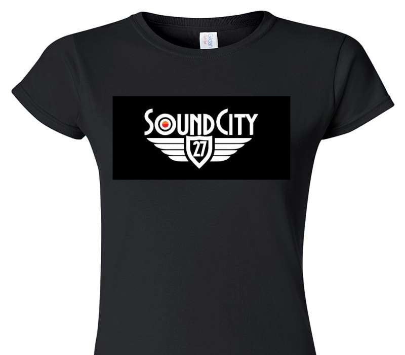 Custom Womens Soft Style 100% Cotton Black T-Shirt