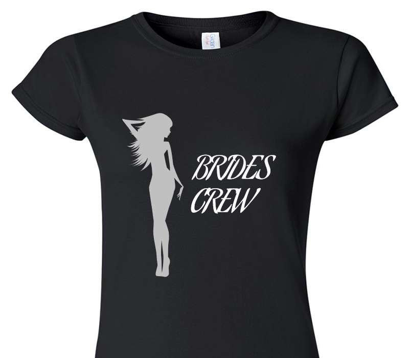 Custom Womens Soft Style 100% Cotton Black T-Shirt