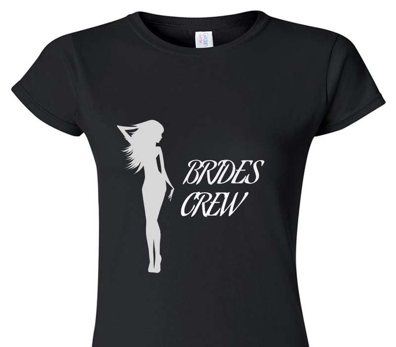 Custom Womens Soft Style 100% Cotton Black T-Shirt