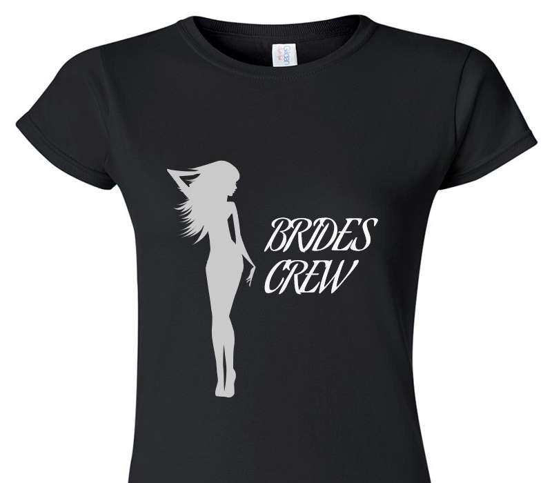 Custom Womens Soft Style 100% Cotton Black T-Shirt