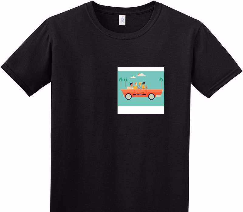 Custom Adult Soft Style 100% Cotton Black T-Shirt