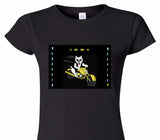 Custom Womens Soft Style 100% Cotton Black T-Shirt