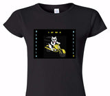Custom Womens Soft Style 100% Cotton Black T-Shirt