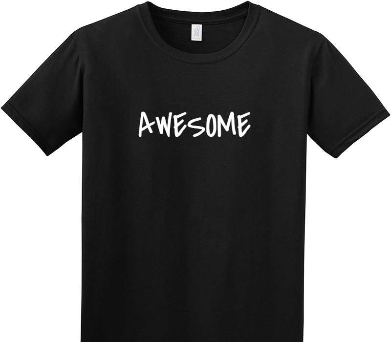 Custom Adult Soft Style 100% Cotton Black T-Shirt