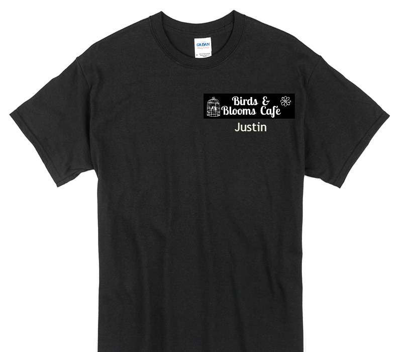 Custom Gildan 100% Cotton Black T-Shirt