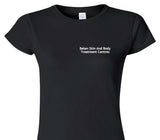 Custom Womens Soft Style 100% Cotton Black T-Shirt