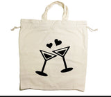 Custom Drawstring Tote Bag Cotton Calico