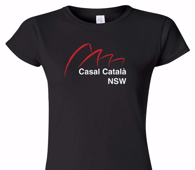 Custom Womens Soft Style 100% Cotton Black T-Shirt