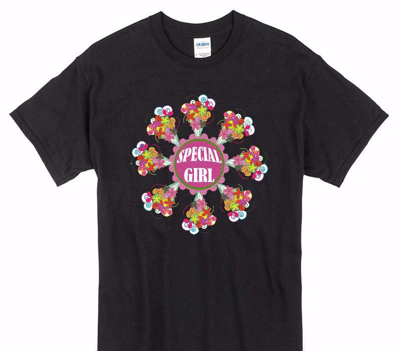 Custom Gildan 100% Cotton Black T-Shirt