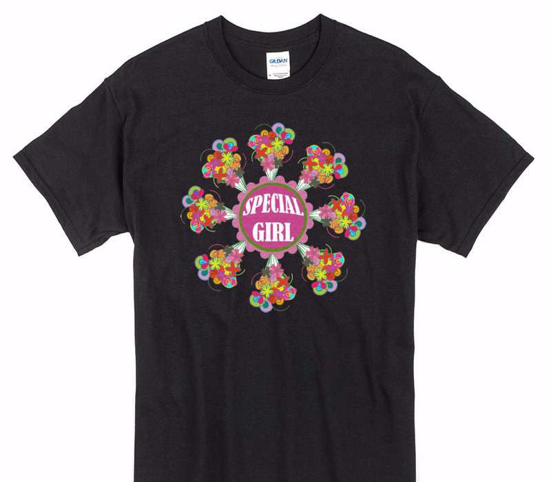 Custom Gildan 100% Cotton Black T-Shirt
