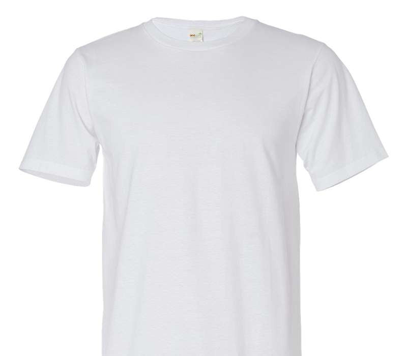 Custom Adult 100% Organic Cotton White T-Shirt