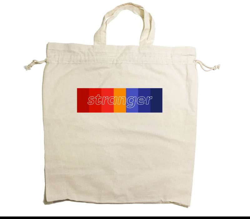 Custom Drawstring Tote Bag Cotton Calico