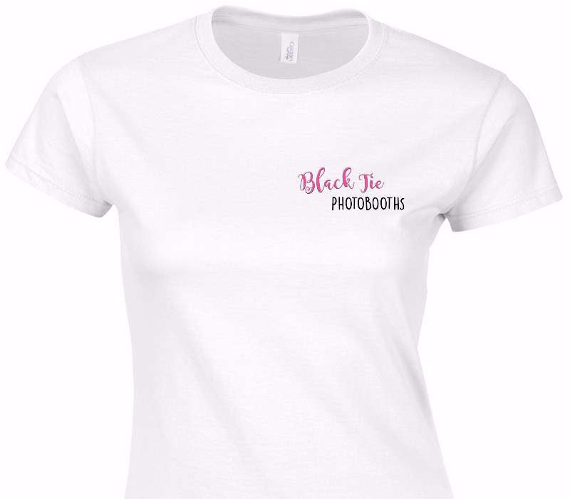 Custom Womens Soft Style 100% Cotton White T-Shirt