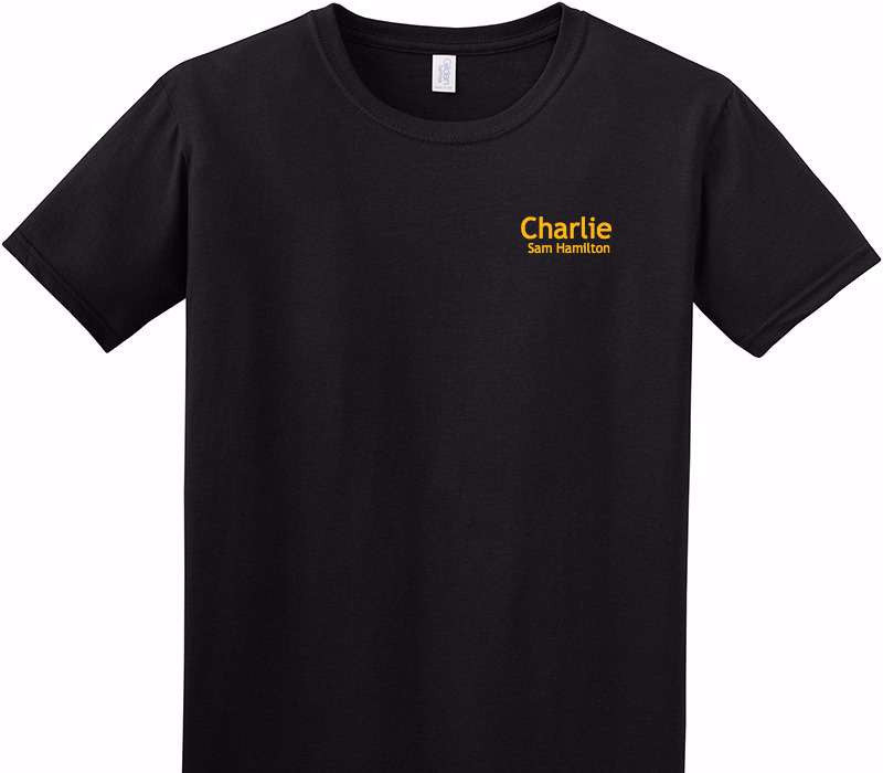 Custom Adult Soft Style 100% Cotton Black T-Shirt