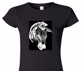 Custom Womens Soft Style 100% Cotton Black T-Shirt