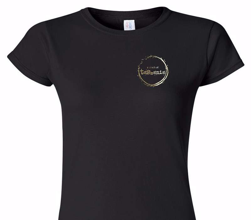 Custom Womens Soft Style 100% Cotton Black T-Shirt