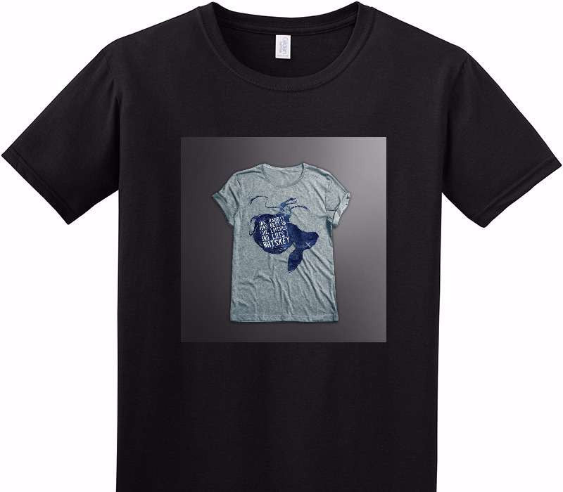 Custom Adult Soft Style 100% Cotton Black T-Shirt