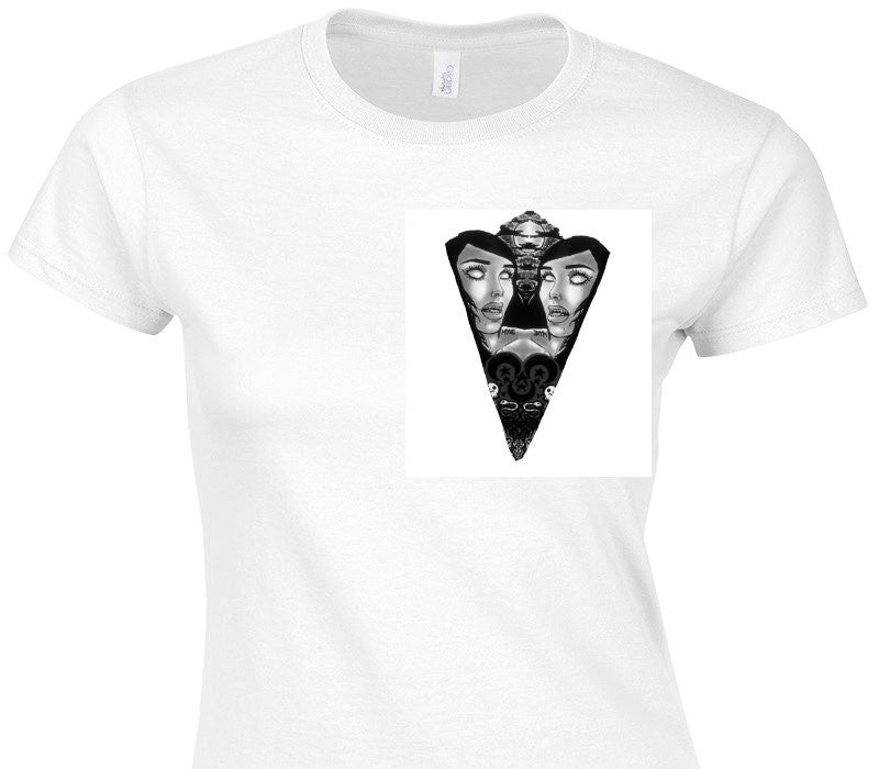 Custom Womens Soft Style 100% Cotton White T-Shirt