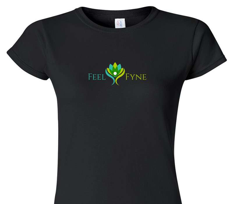 Custom Womens Soft Style 100% Cotton Black T-Shirt