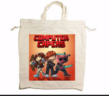 Custom Drawstring Tote Bag Cotton Calico