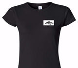 Custom Womens Soft Style 100% Cotton Black T-Shirt