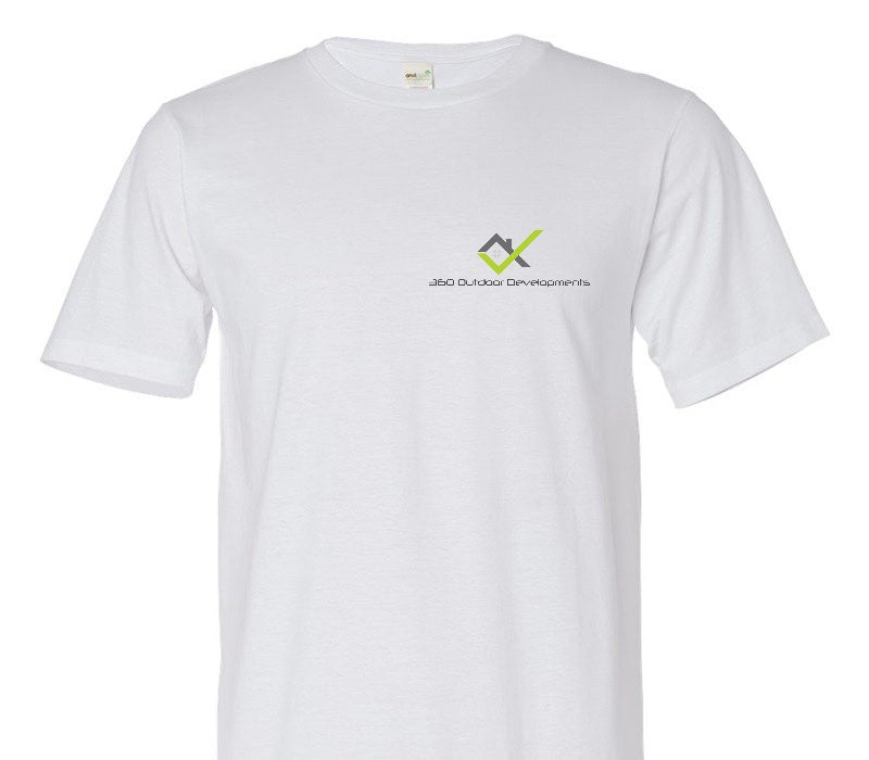 Custom Adult 100% Organic Cotton White T-Shirt