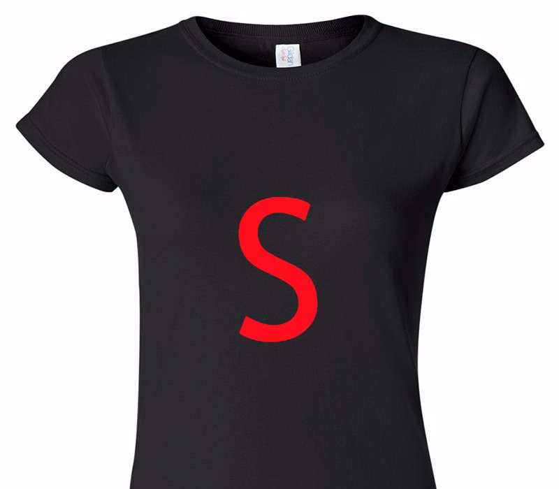 Custom Womens Soft Style 100% Cotton Black T-Shirt