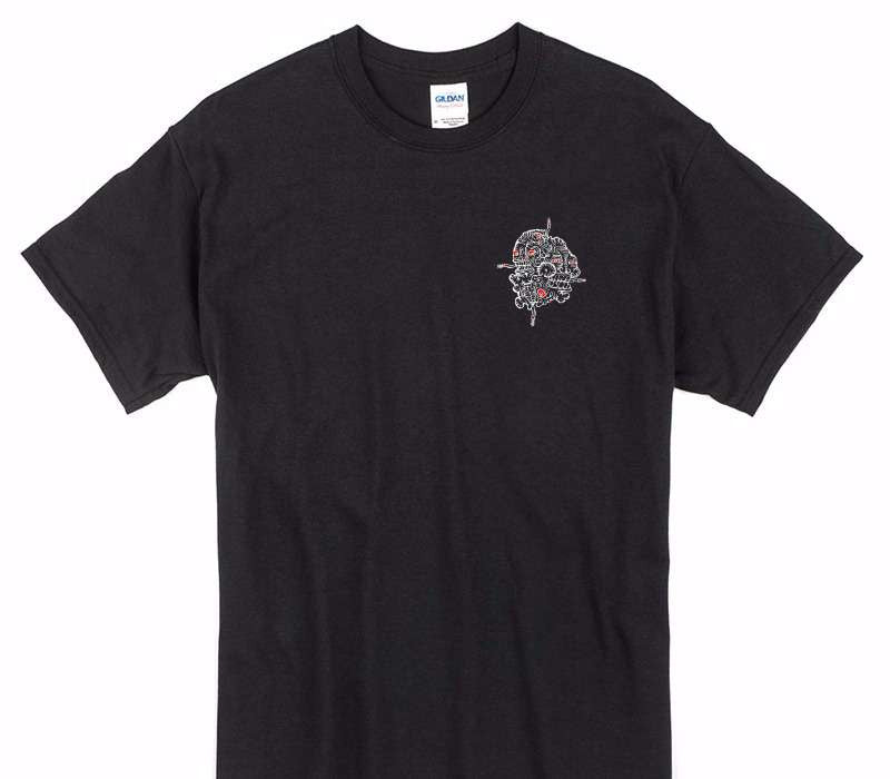 Custom Gildan 100% Cotton Black T-Shirt