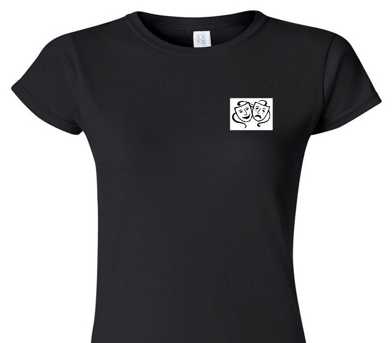 Custom Womens Soft Style 100% Cotton Black T-Shirt