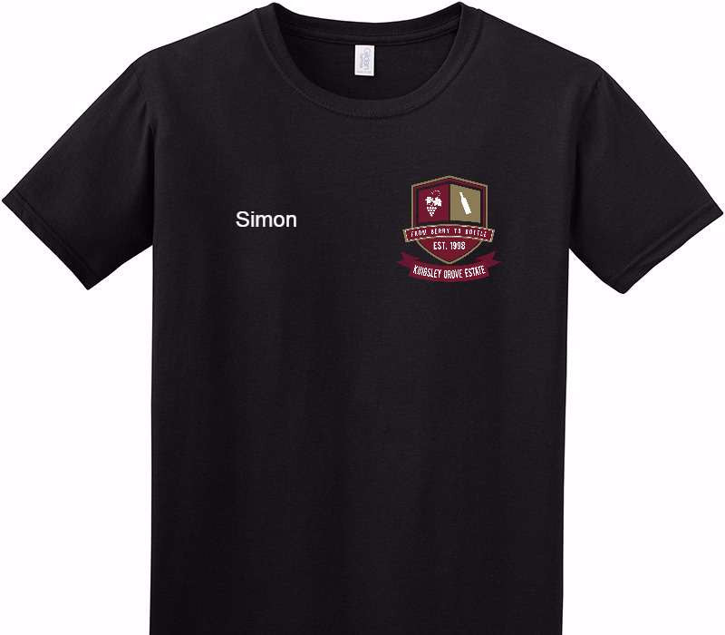 Custom Adult Soft Style 100% Cotton Black T-Shirt