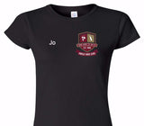 Custom Womens Soft Style 100% Cotton Black T-Shirt
