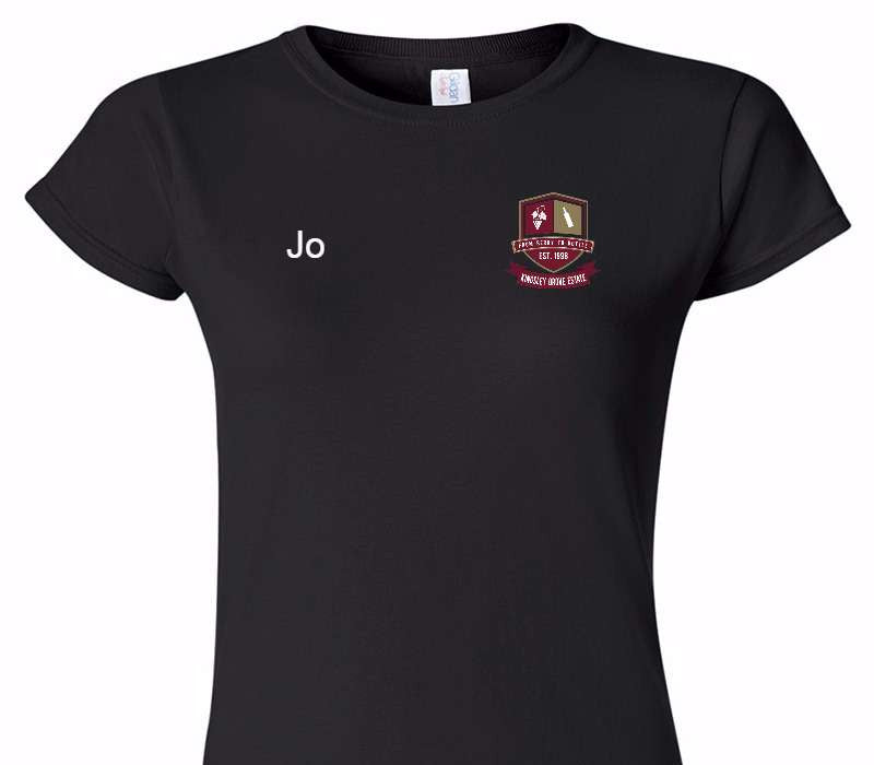 Custom Womens Soft Style 100% Cotton Black T-Shirt