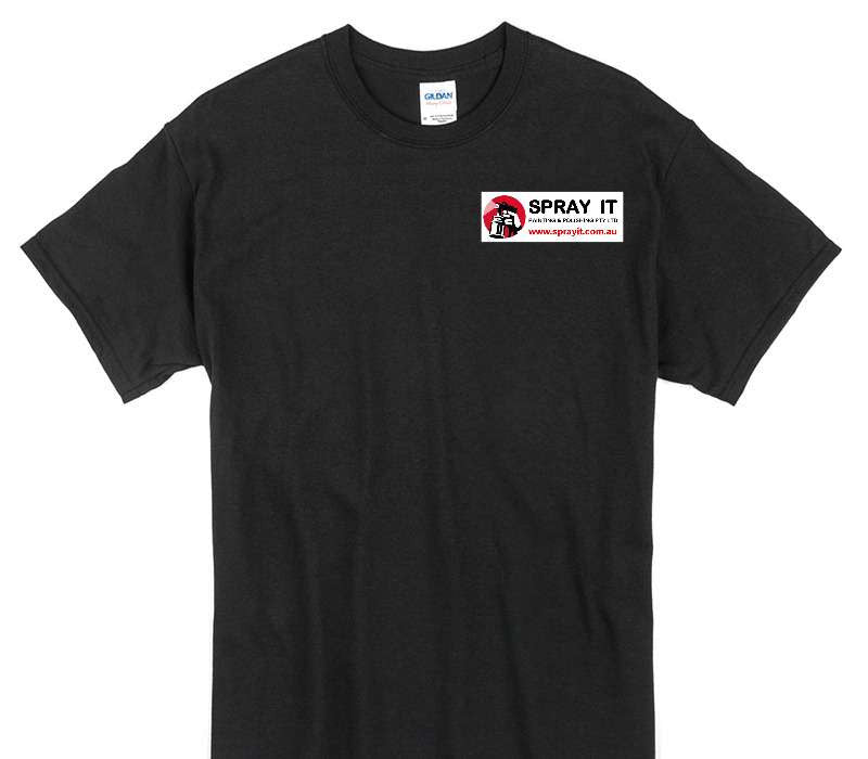 Custom Gildan 100% Cotton Black T-Shirt