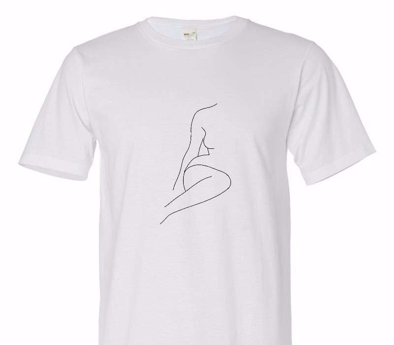 Custom Adult 100% Organic Cotton White T-Shirt