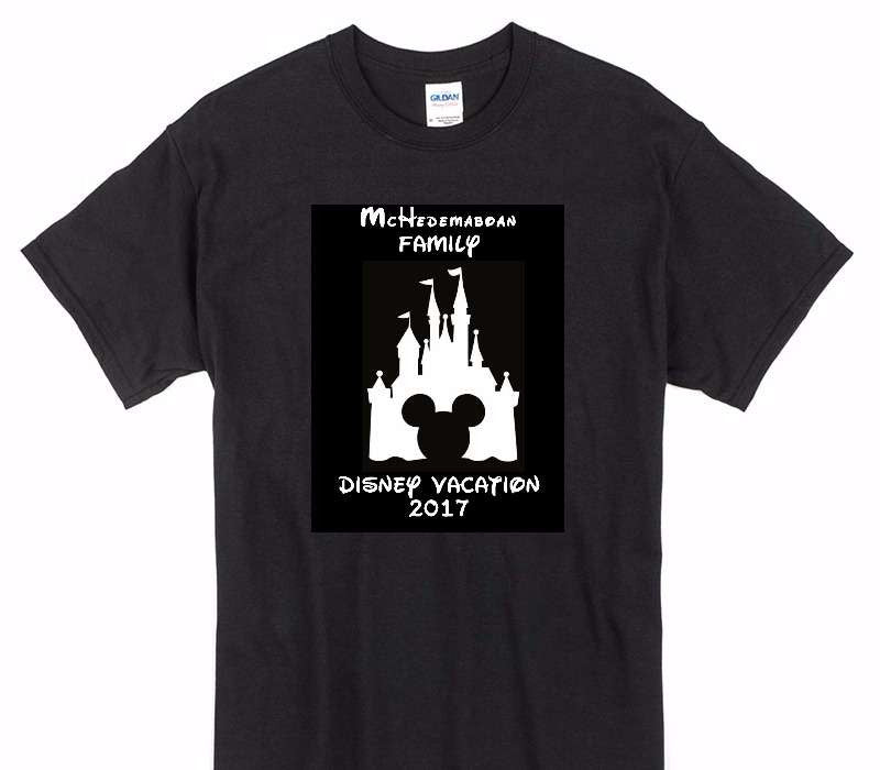 Custom Gildan 100% Cotton Black T-Shirt