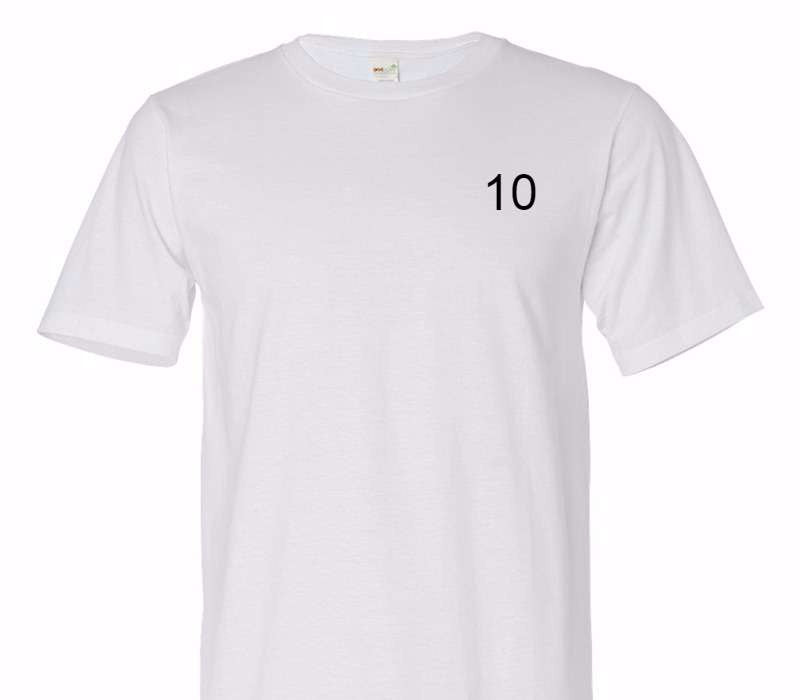 Custom Adult 100% Organic Cotton White T-Shirt