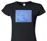 Custom Womens Soft Style 100% Cotton Black T-Shirt