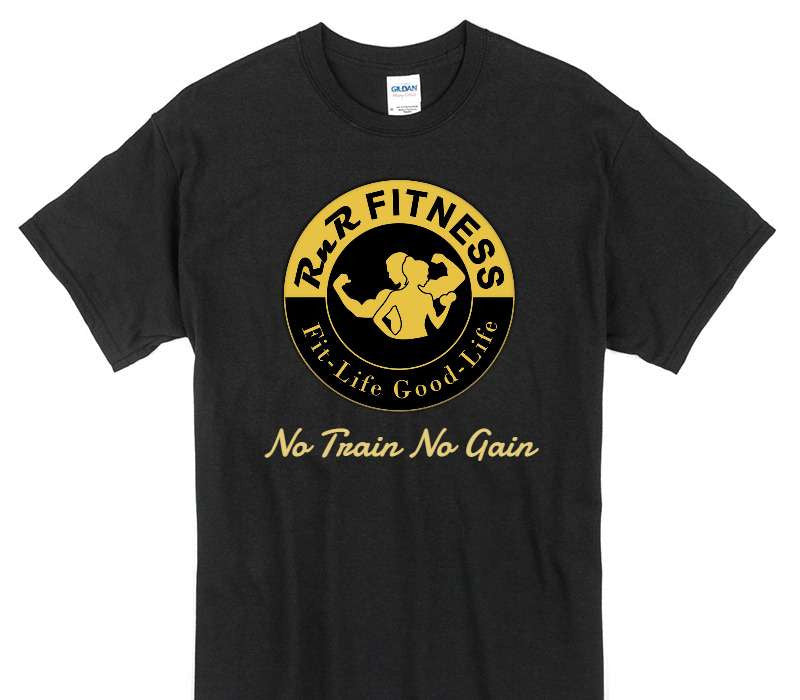 Custom Gildan 100% Cotton Black T-Shirt