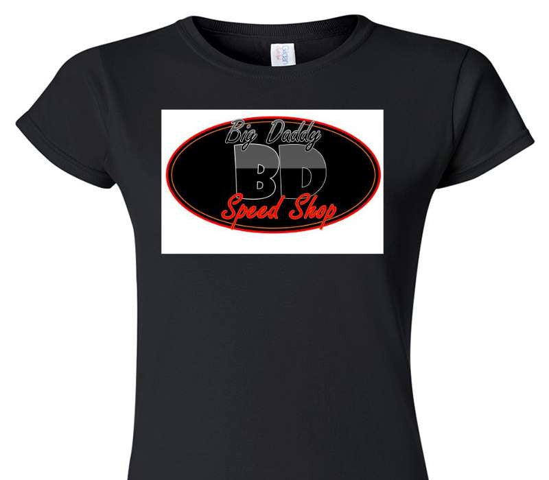Custom Womens Soft Style 100% Cotton Black T-Shirt