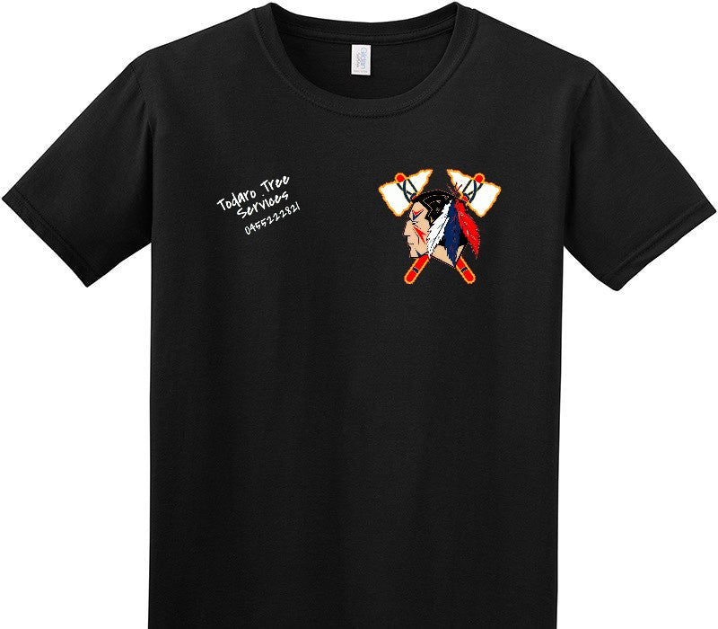 Custom Adult Soft Style 100% Cotton Black T-Shirt