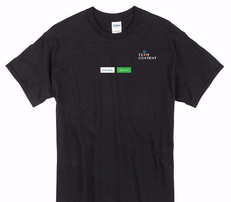Custom Gildan 100% Cotton Black T-Shirt