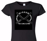 Custom Womens Soft Style 100% Cotton Black T-Shirt